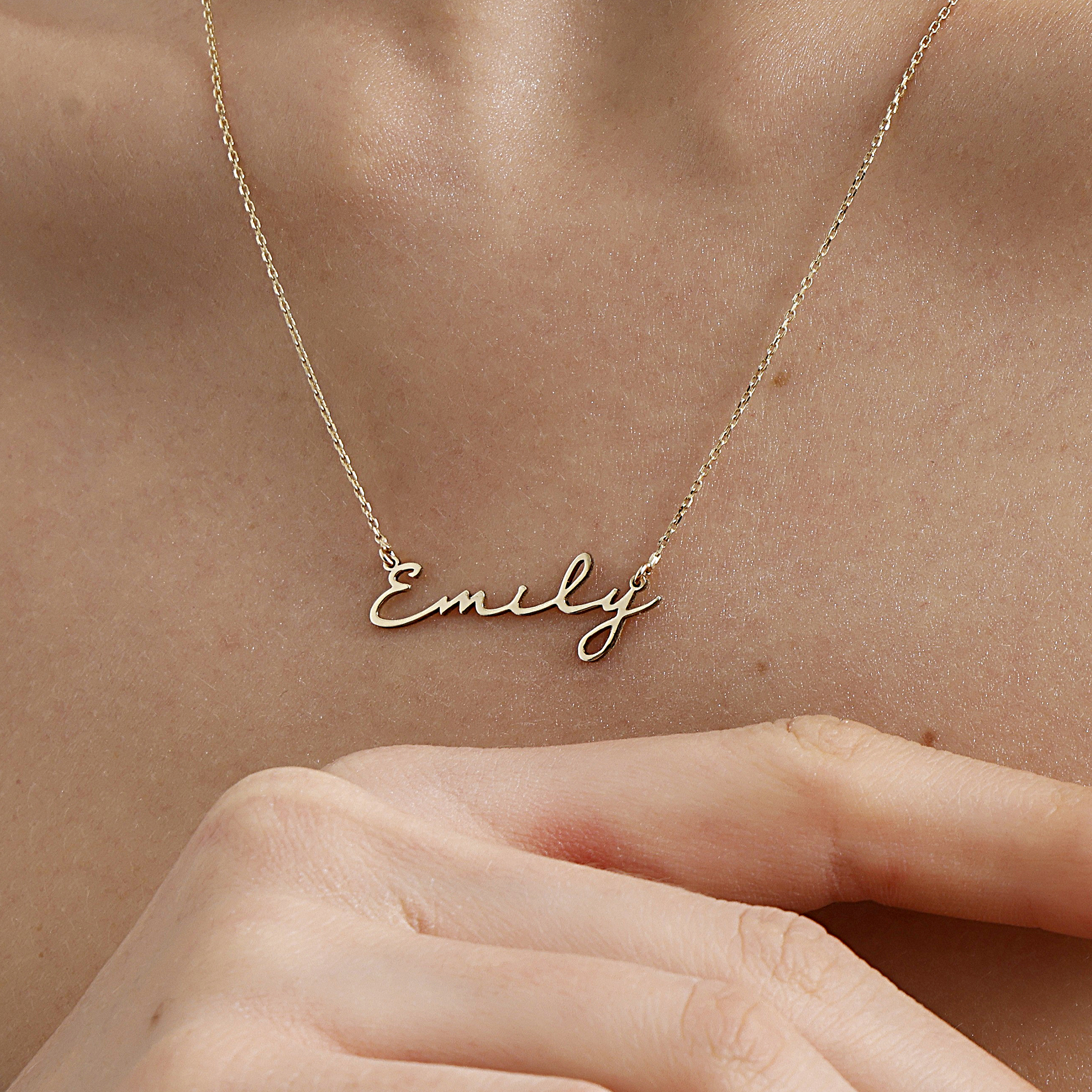 Golden Signature Name Necklace